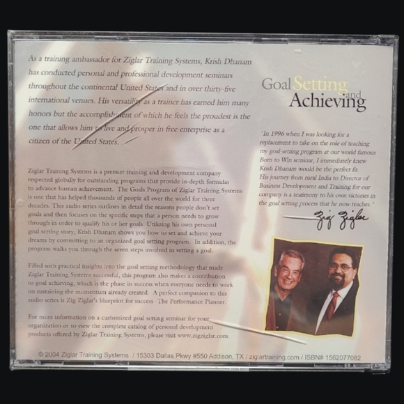 NEW - AUDIO CD's GOAL SETTING & ACHIEVING+THE IMIGRANTS ATTITUDE-BY KRISH DHANAM - Picture 2 of 3